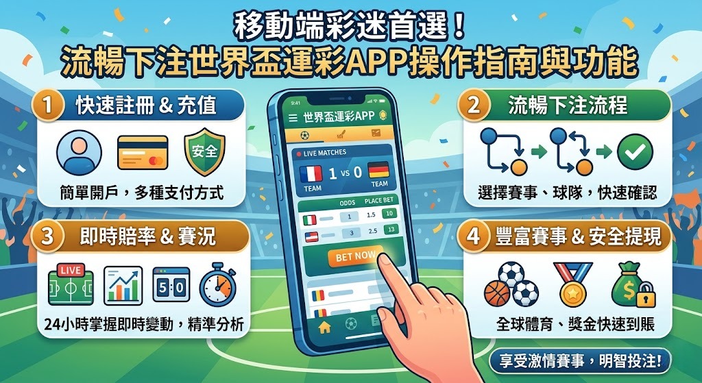流暢下注世界盃運彩APP操作指南與功能